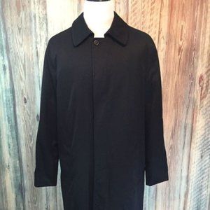 NWT WILLIAM WALLACE Black Fit Trench Coat Thinsulate Zip Liner Women's Size S